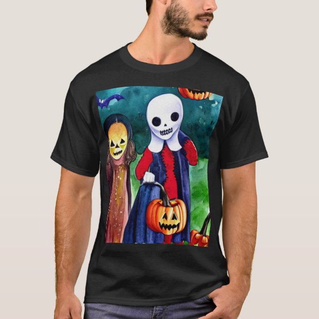 Camiseta Truco o tratamientos de Halloween (Anverso)