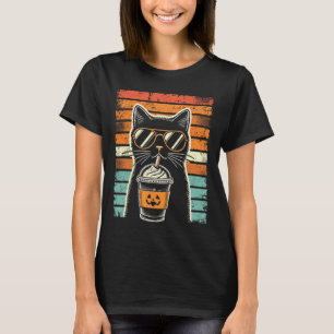 Camiseta Truco O Trate Gato Negro Hipster Gracioso Hallowee
