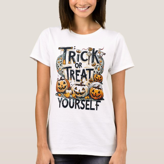 Camiseta Truco O Trátese A Sí Mismo - Halloween (Anverso)