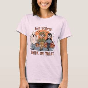 Camiseta Truco o trato al estilo antiguo – Niños de Hallowe