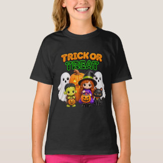 Camiseta Truco o trato - Amigos lindos de Halloween