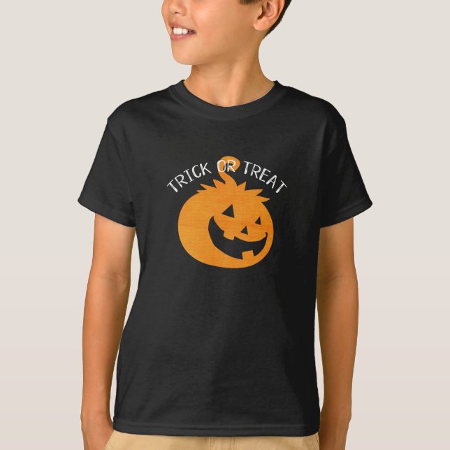 Camiseta Truco o trato - Calabaza de Halloween (Anverso)