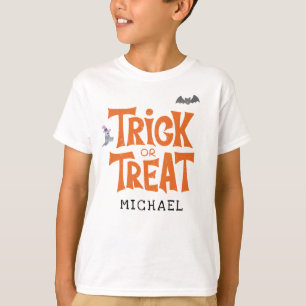 Camiseta Truco o trato Cumpleaños de Halloween personalizad