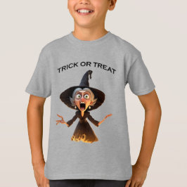 Camiseta "Truco o trato" de bruja personalizado