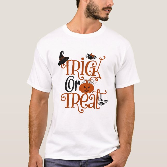 Camiseta Truco o trato de Halloween (Anverso)