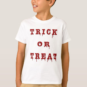 Camiseta Truco o trato de una letra sangrienta