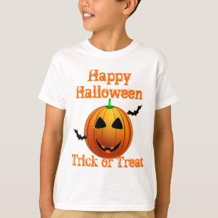 Camiseta truco o trato divertido de jack-o-lantern
