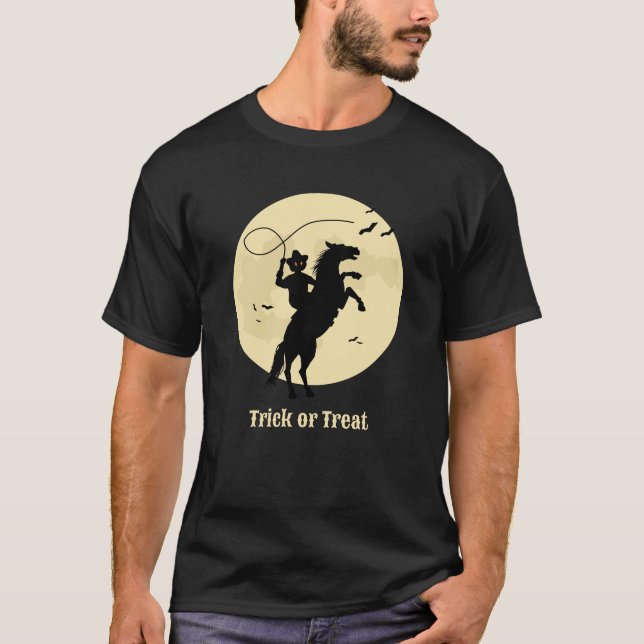 Camiseta truco o trato espeluznante de jinete (Anverso)