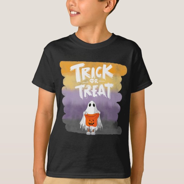Camiseta Truco o trato fantasma (Anverso)