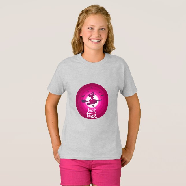 Camiseta Truco o trato feliz disfraz de Halloween para chic (Anverso completo)