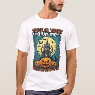 Camiseta Truco o trato Halloween Casa Embrujada Calabazas L