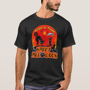 Camiseta Truco o trato Halloween Gato Feliz Halloween 2022