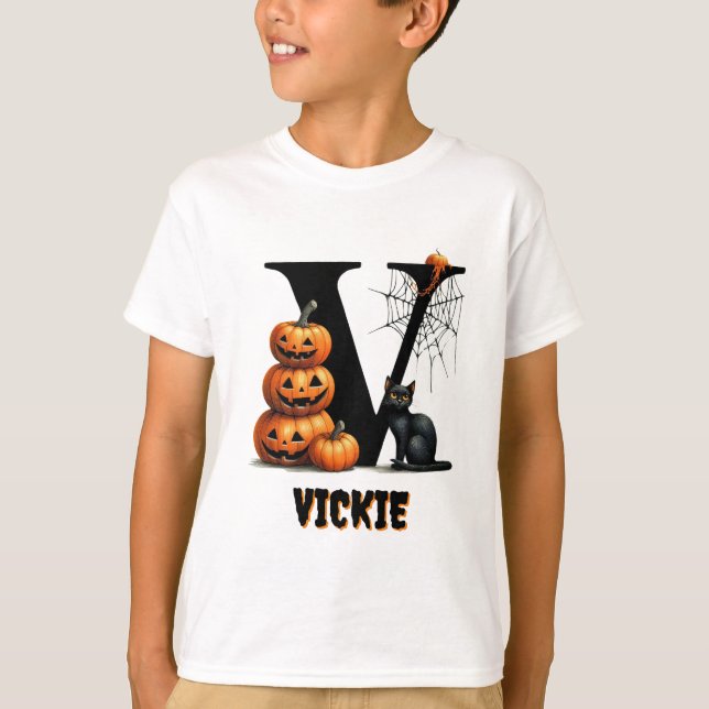 Camiseta Truco o trato Halloween lindo (Anverso)