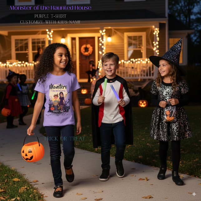 Camiseta ¿Truco o trato? Monster Kids Halloween T-Shirt (Trick or Treat? Monster Kids Halloween T-Shirt)