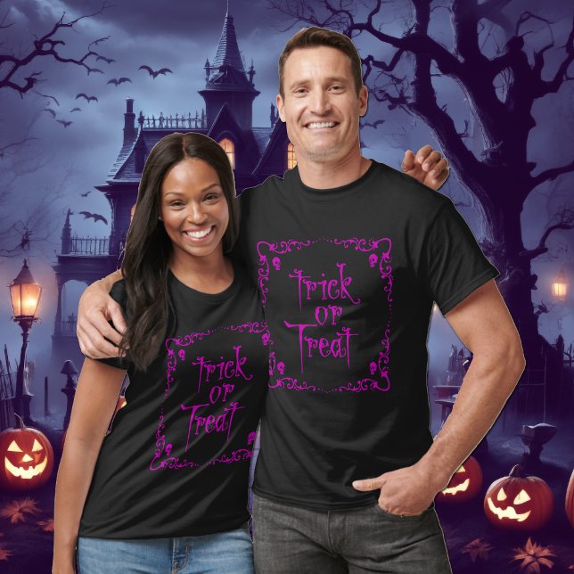 Camiseta Truco o trato morado envenenado (Subido por el creador)