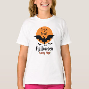 Camiseta Truco o trato murciélago de noche espantosa de Hal