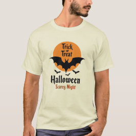 Camiseta Truco o trato murciélago de noche espantosa de Hal