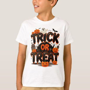 Camiseta Truco o trato, niños Halloween