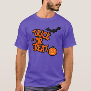 Camiseta Truco o trato Ojos de Halloween en la espalda