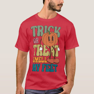 Camiseta Truco o trato oler a mis pies niños divertidos de 