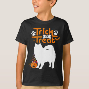 Camiseta Truco o trato Perro esquimal americano Halloween