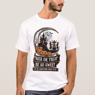 Camiseta Truco o trato sé tan dulce Halloween Luna Brujas_