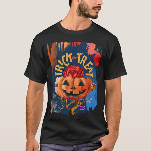 Camiseta Truco o truco de Halloween (Anverso)