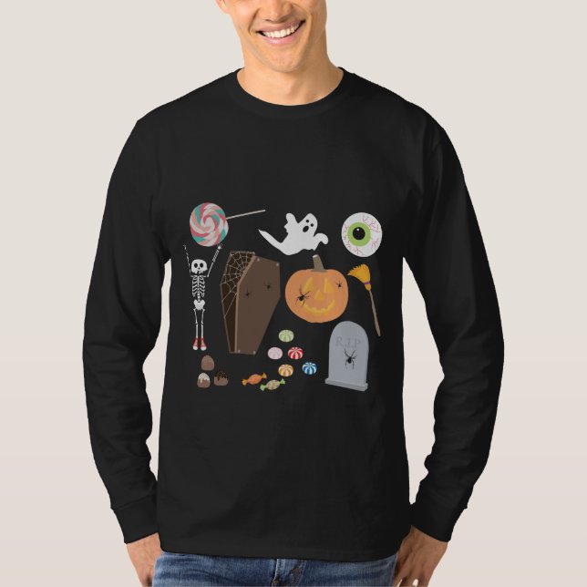 Camiseta Truco o truco de Halloween (Anverso)
