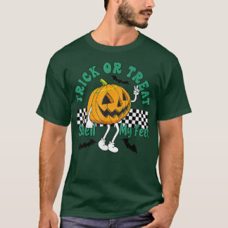 Camiseta Truco o truco huelen mis pies diciendo Halloween g