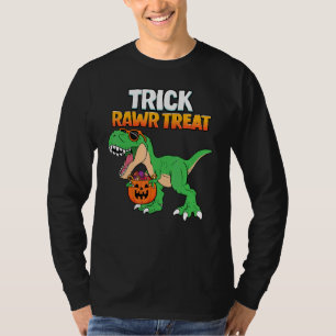 Camiseta Truco Rawr Trata Halloween Rex Dinosaurio Niño Bo