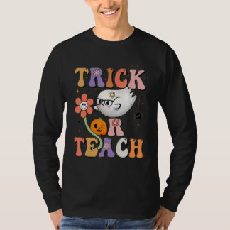 Camiseta Truco Retro Groovy O Costo De Enseñanza De Maestro