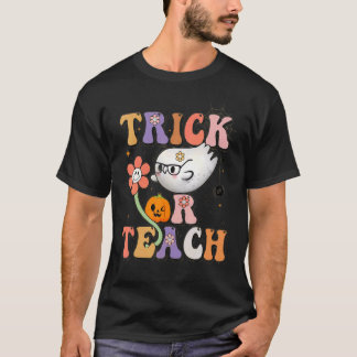 Camiseta Truco Retro Groovy O Costo De Enseñanza De Maestro