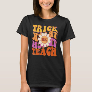 Camiseta Truco Retro O Enseñanza Groovy Costo Halloween