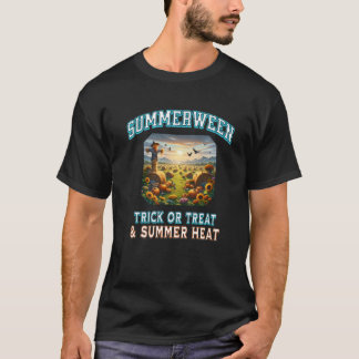 Camiseta Truco veraniego de verano de Halloween o trato gra
