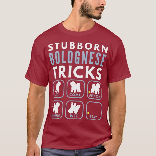 Camiseta Trucos Bichon Bolognese de obstinación - Entrenami (Anverso)