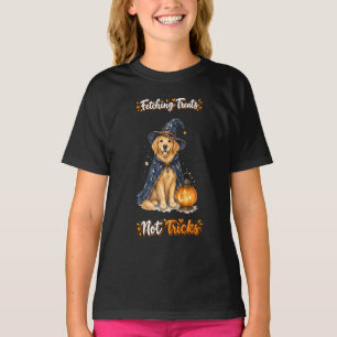 Camiseta Trucos de brujo de adorable Golden Retriever de Ha