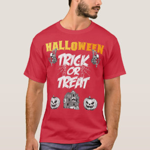 Camiseta Trucos de Halloween o calabazas de trenzas y piel