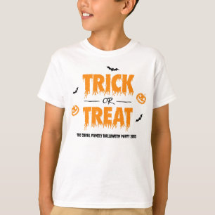 Camiseta Trucos de la bata de calabaza o niños con temas li