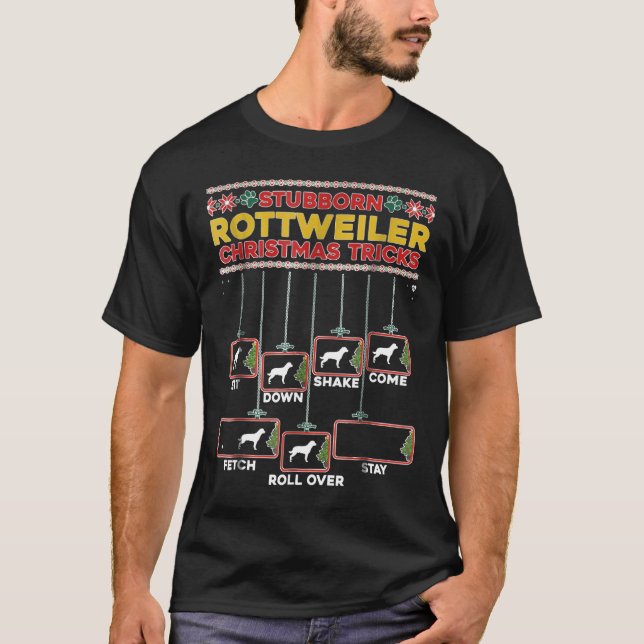 Camiseta Trucos de navidad para rottweiler (Anverso)