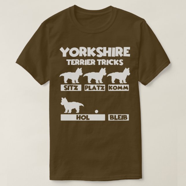 Camiseta Trucos de Perro Terrier de Yorkshire (Diseño del anverso)