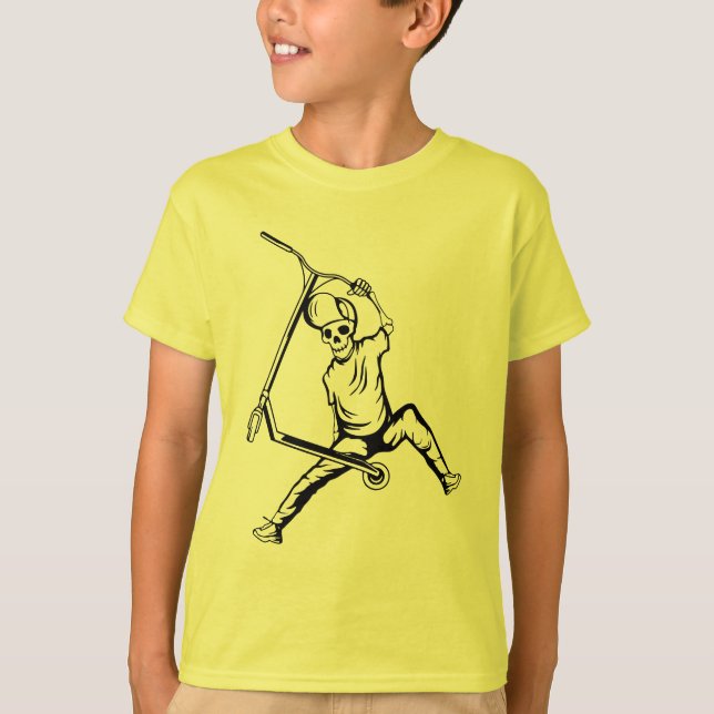 Camiseta Trucos de piloto de scooter gratis (Anverso)