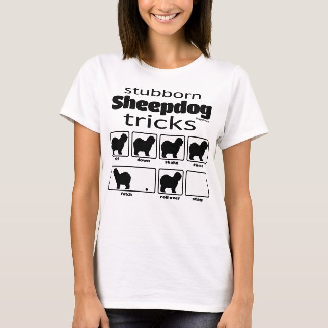 Camiseta Trucos de Sheepdog obstinados (Anverso)