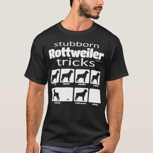 Camiseta Trucos estrafalarios de Rottweiler (Anverso)