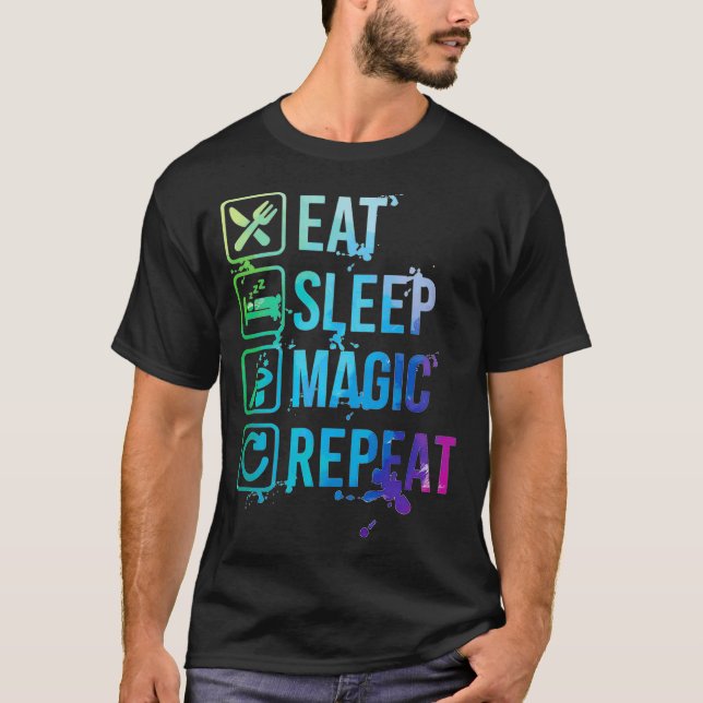 Camiseta Trucos mágicos Comer Sleep Repetir Premium (Anverso)