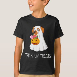 Camiseta Trucos o Golosinas Perro Fantasma Divertido Hallow