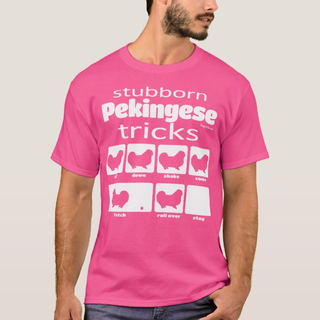 Camiseta Trucos obstinados de Pekingese (Anverso)