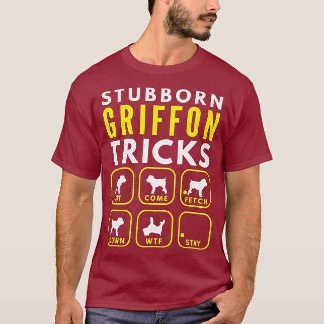 Camiseta Trucos Stubborn Brussels Griffon - Entrenamiento d (Anverso)