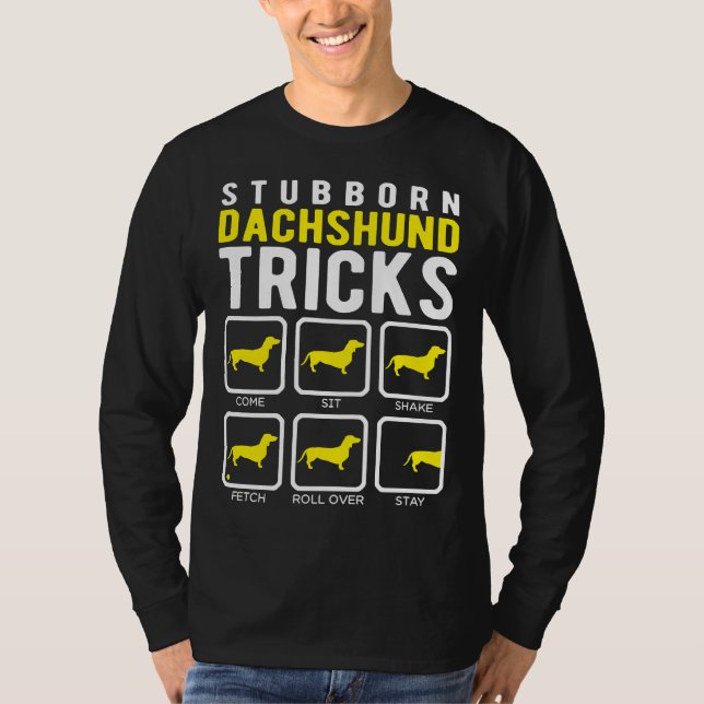 Camiseta Trucos testarudos de Dachshund (Anverso)