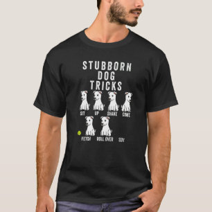 Camiseta Trucos testarudos Perro Blanco
