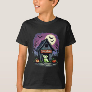 Camiseta Trucos y tratamientos para perros adorables Hallow